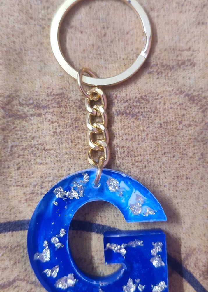 Blue &#39;G&#39; Keychain