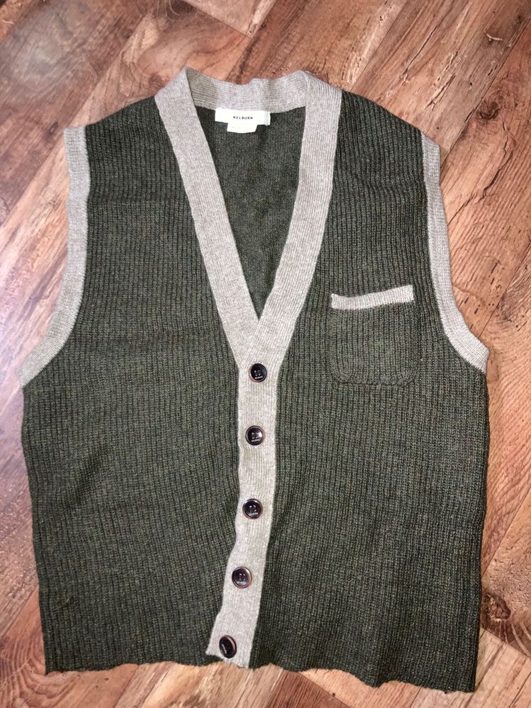 Olive Sweater Vest