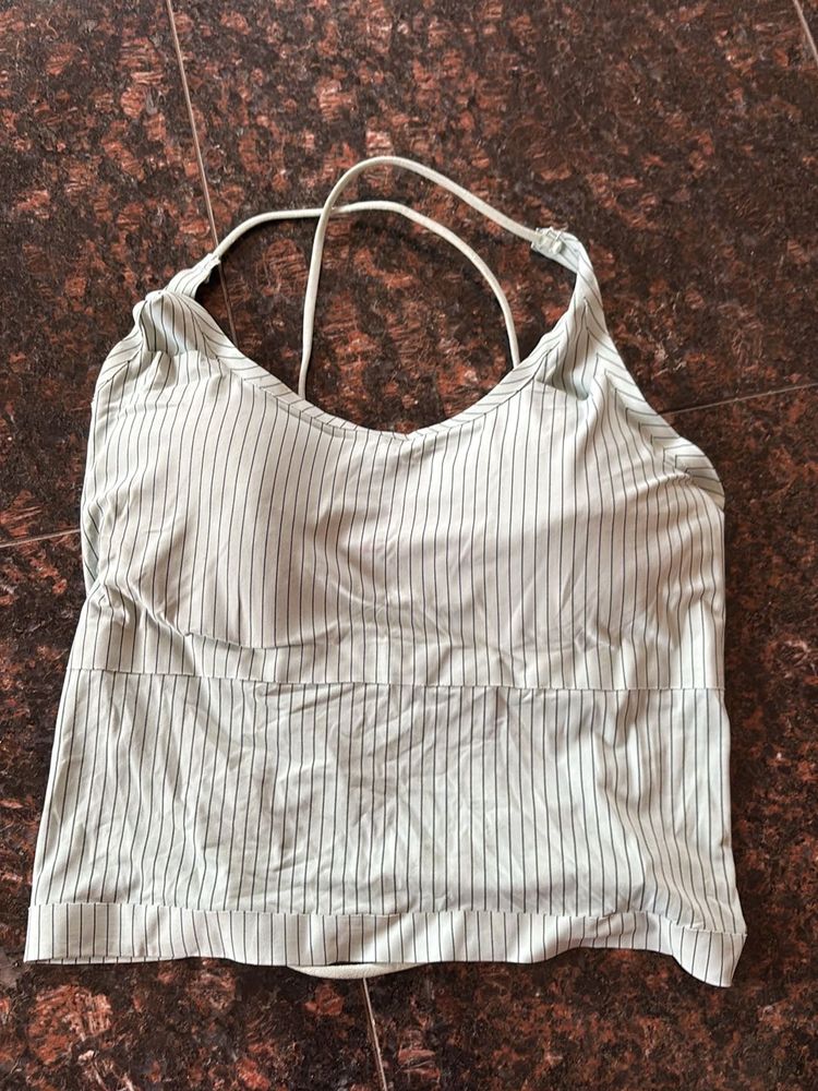 Green Striped Tank Top