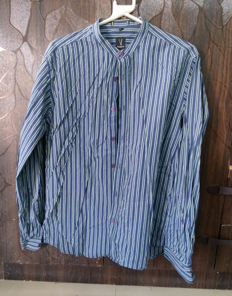 Blue Striped Shirt For Men