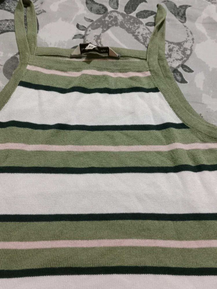 Striped Knit Tank Top