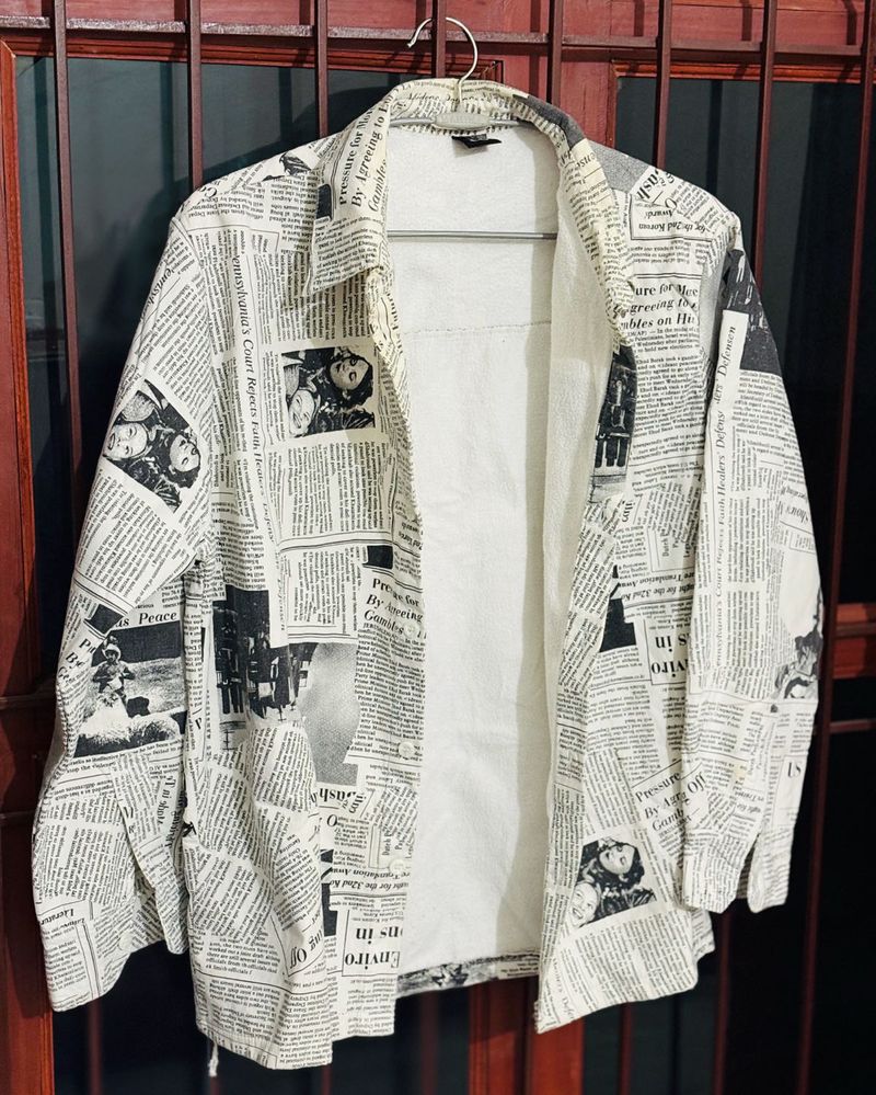 Newspaper Print Shirt