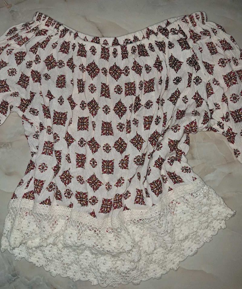 Off-Shoulder Boho Top