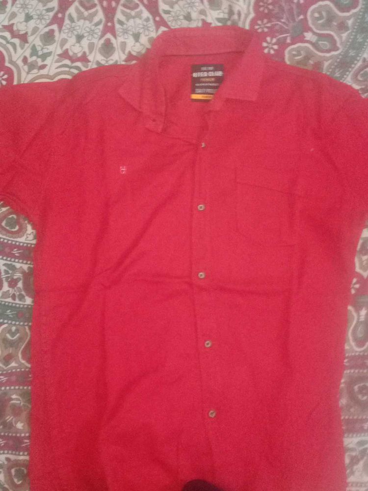 Red Casual Shirt