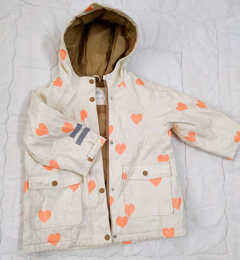 Zara Kids Heart Print Raincoat