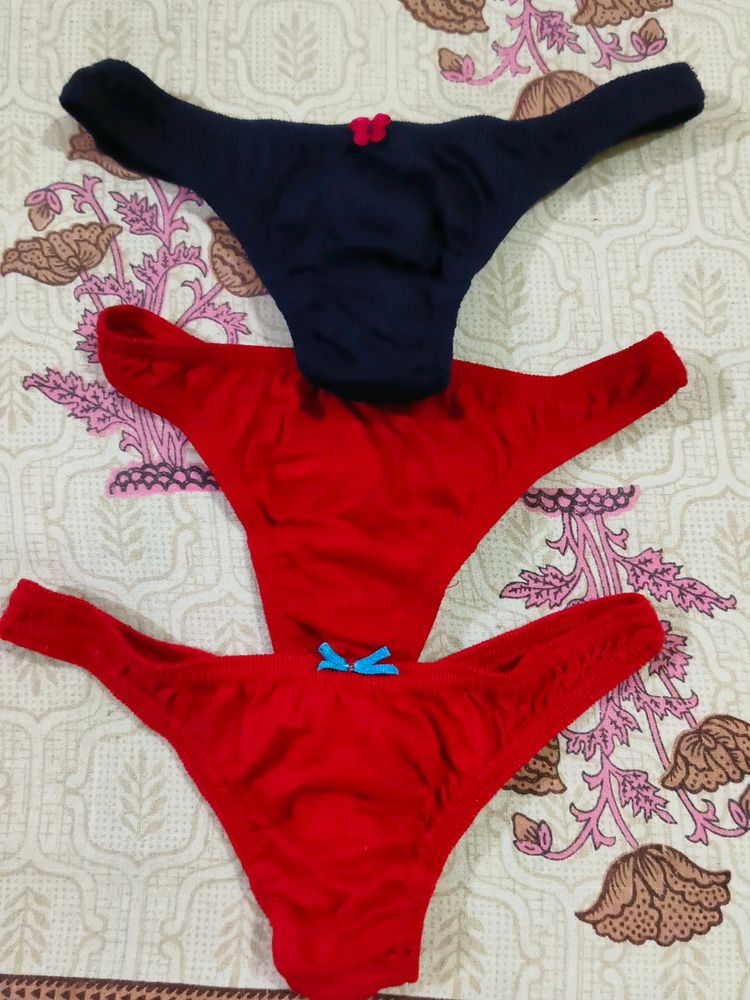Small Size Woman&#39;s USED Thong Panty (Set Of 3)