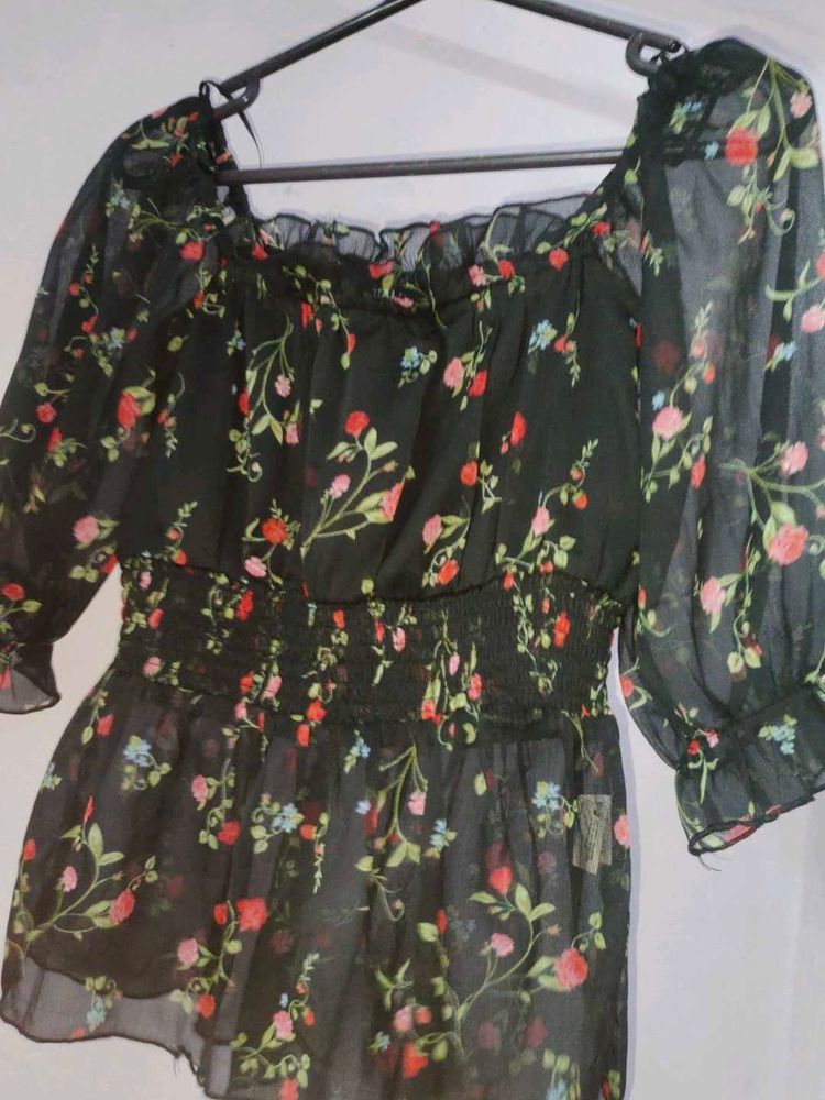 Floral Sheer Top