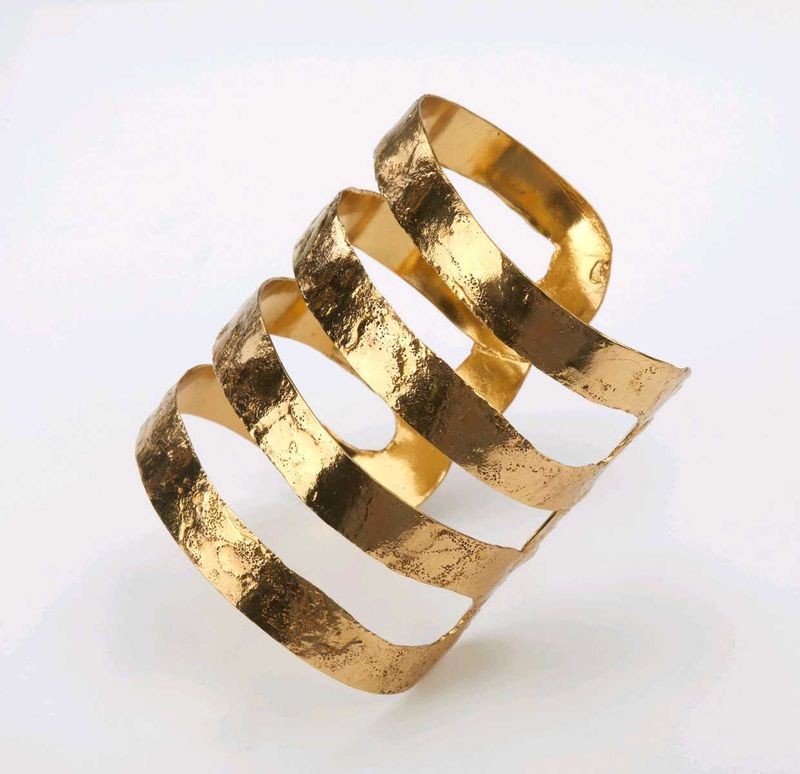 Anti-Tarnish golden plated adjustable cuff bracele