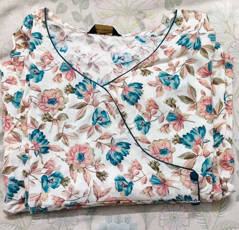 Floral Print Aline Kurti