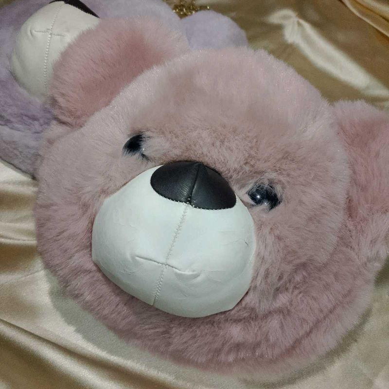 Fuzzy Bear Face Fur Sling bag