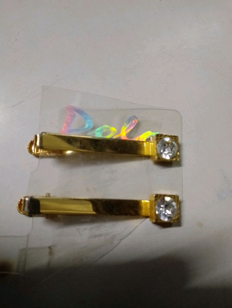 Tie Pin 📍 With Golden &amp; White Stone 🪨