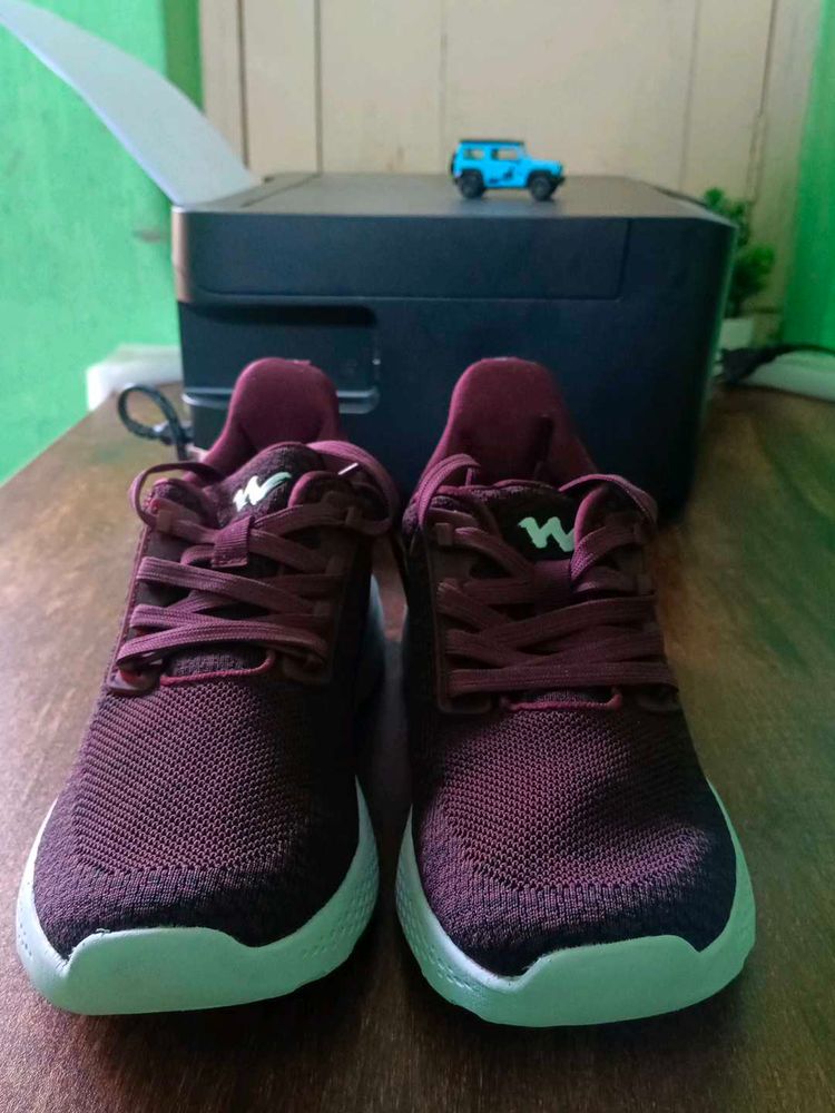 Burgundy Athletic Shoes