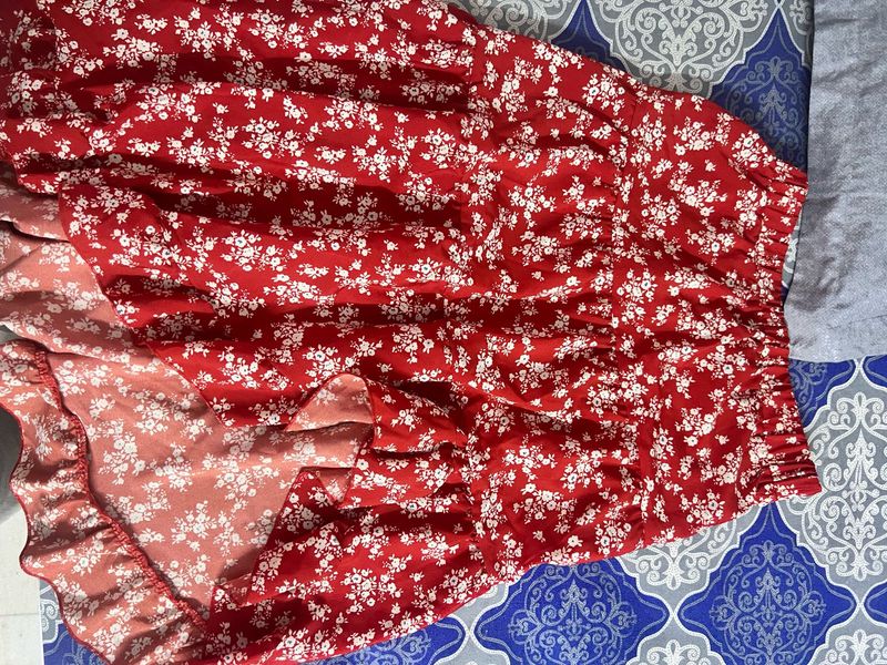 Floral Print Mini Skirt