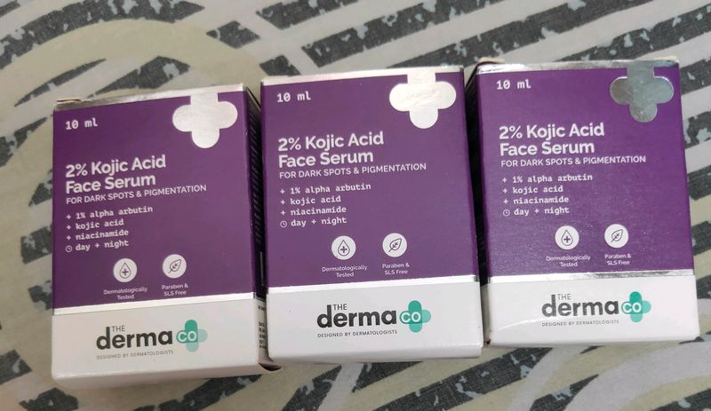 Combo Of 3 - Derma Co 2% Kojic Acid Serum - 10 Ml