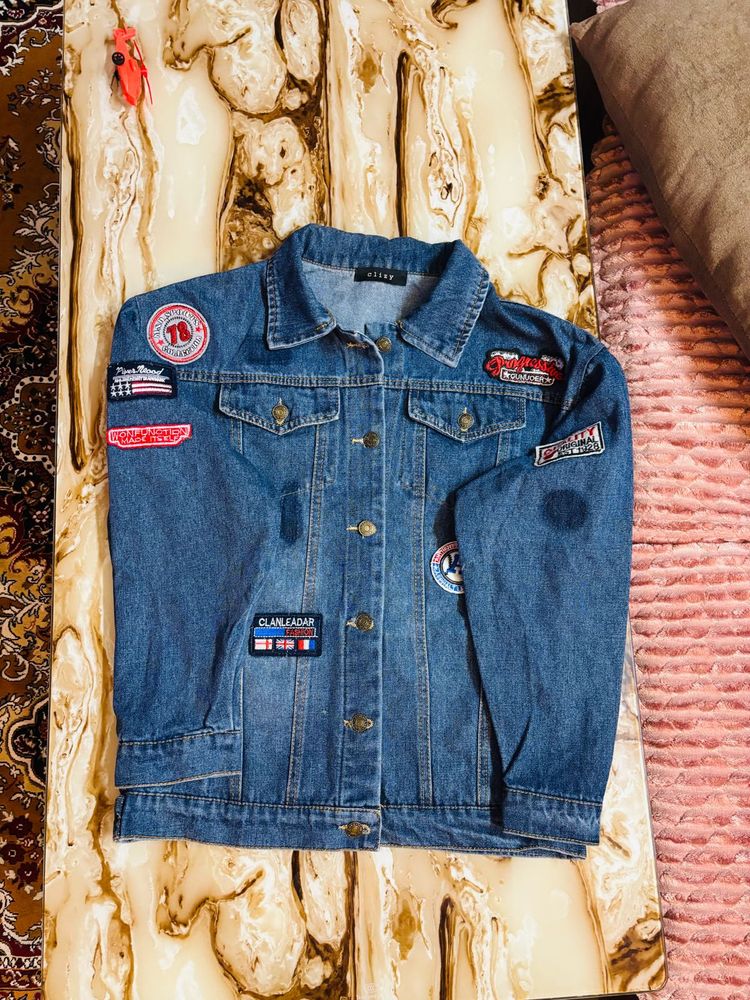 Patched Denim Jacket