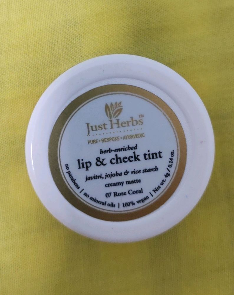 Just Herbs Lip And Cheek Tint Rose Coral