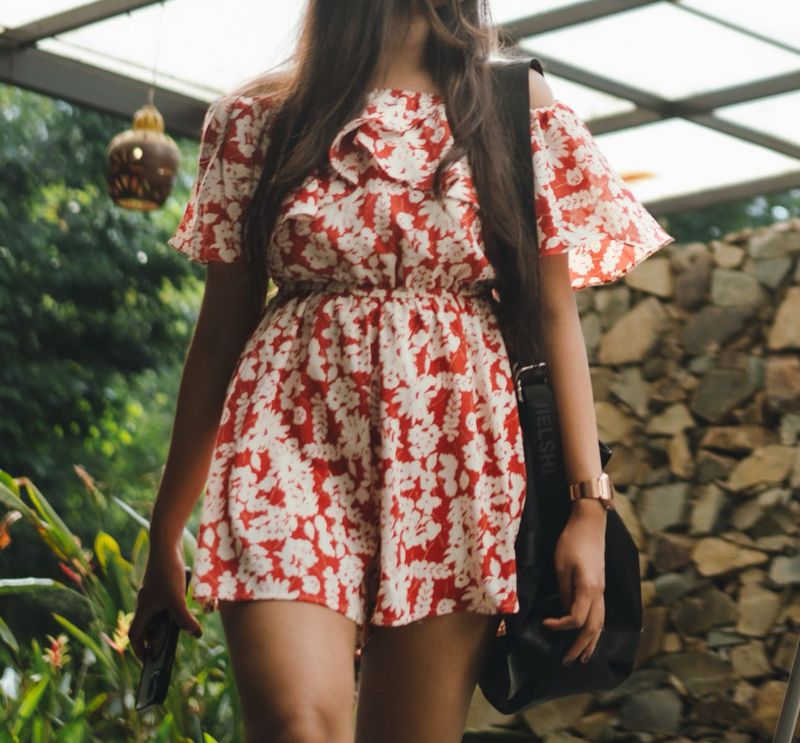 Floral Print Romper