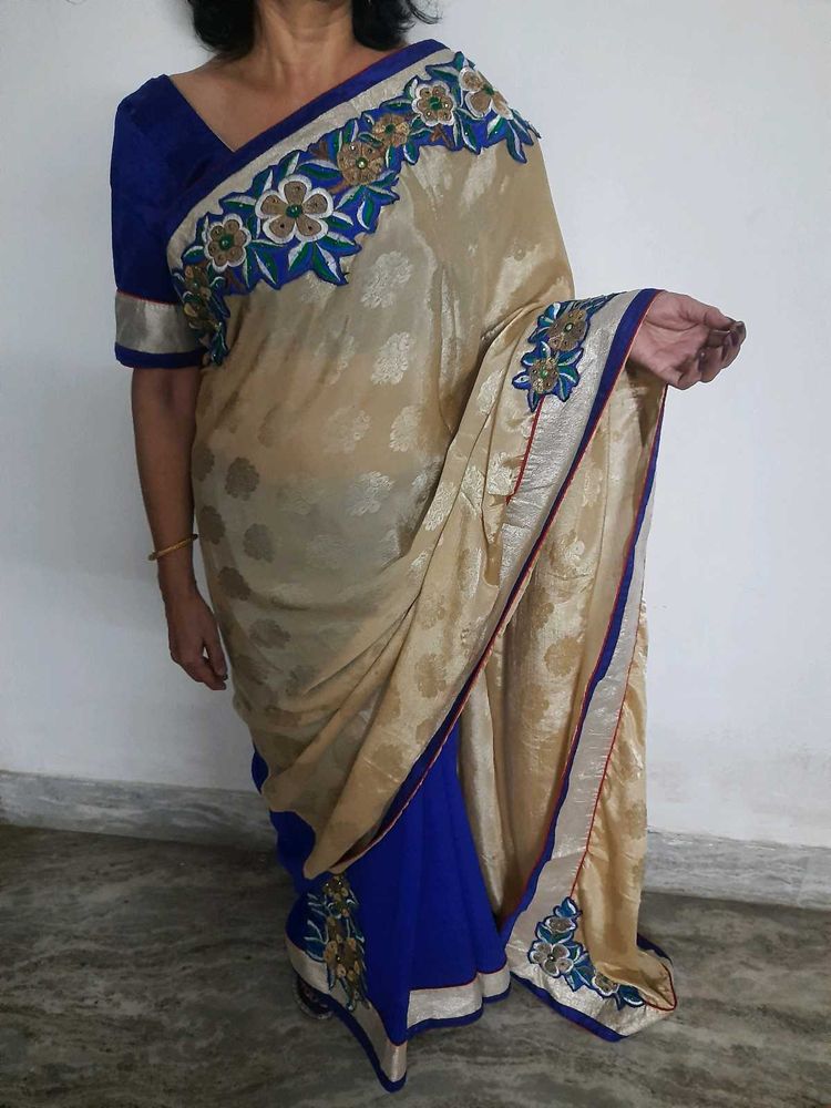 Elegant Embroidered Saree