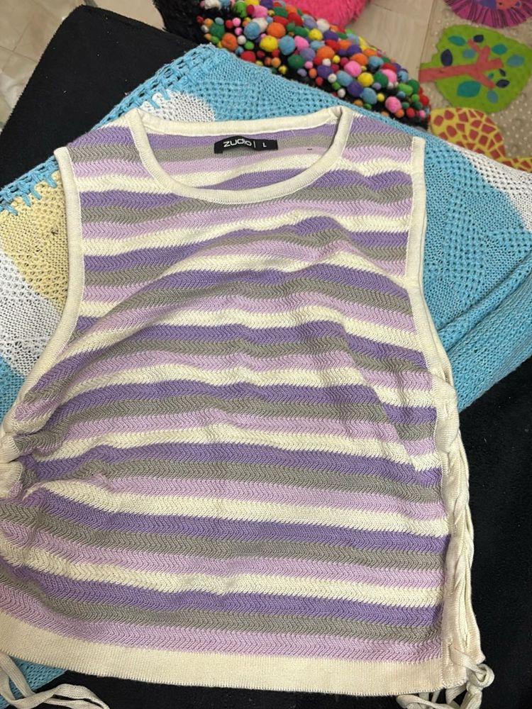 Striped Knit Tank Top