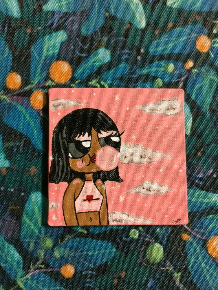 Hand-painted Small Canvas Powerpuff Girls