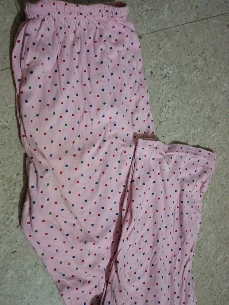 Pink Polka Dot Pajama Pants