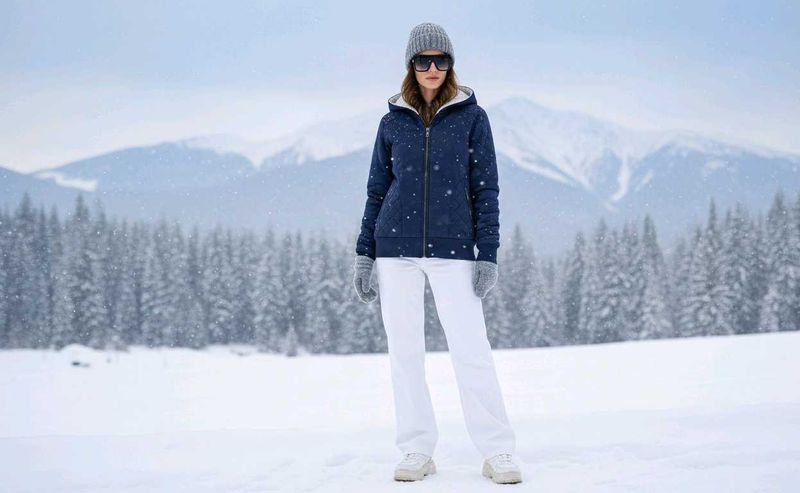 Cozy Blue Quilted Hoodie