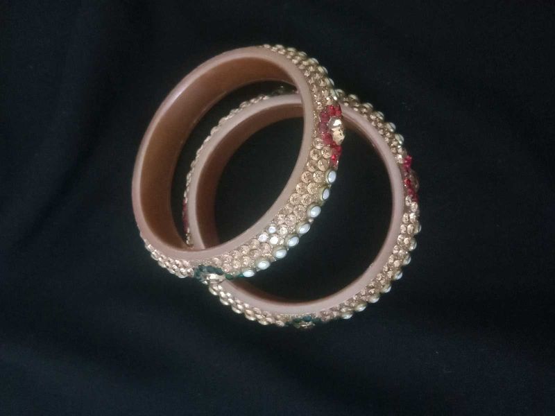 Elegant Beaded Bangles - Set of 2