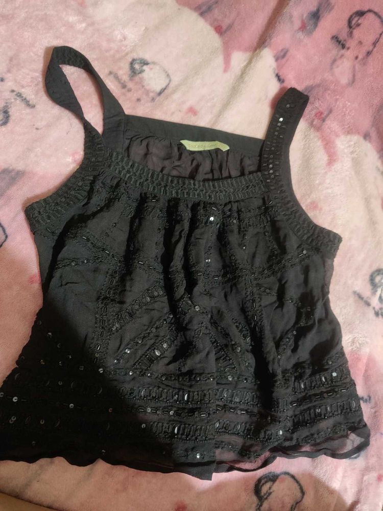 Shimmery Black Top