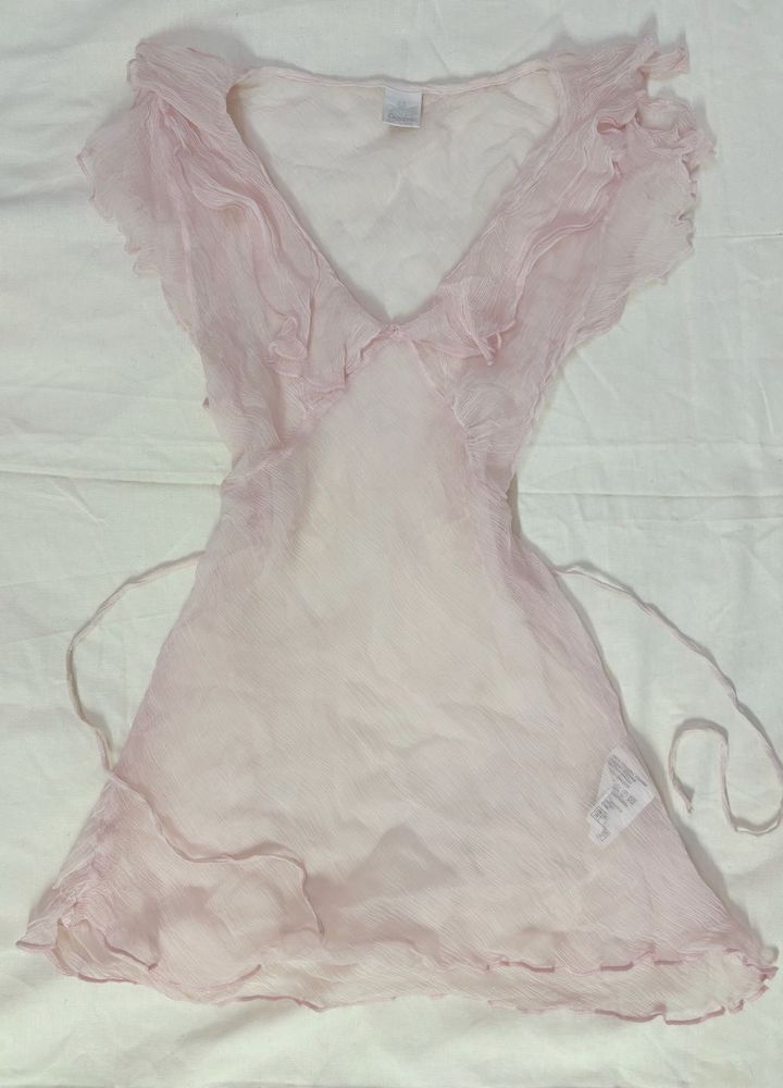 bubblegum mesh sheer top