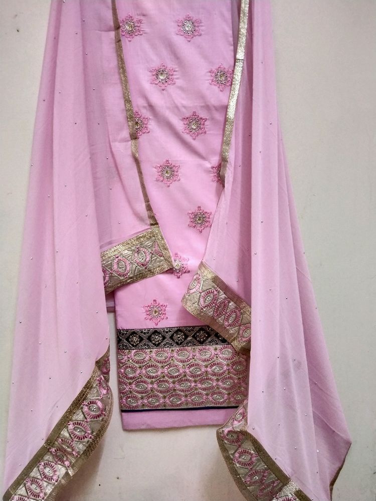 Pink Allover Suit Get Free Linning