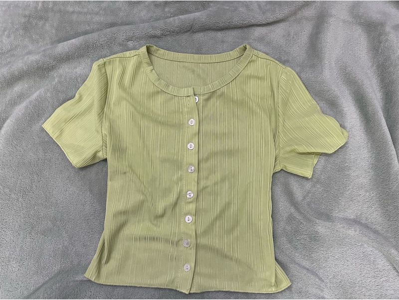 Button-Down Crop Top