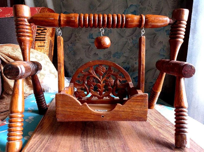Wooden Krishna/ Laddu Gopal Jhula/Swing/Palna