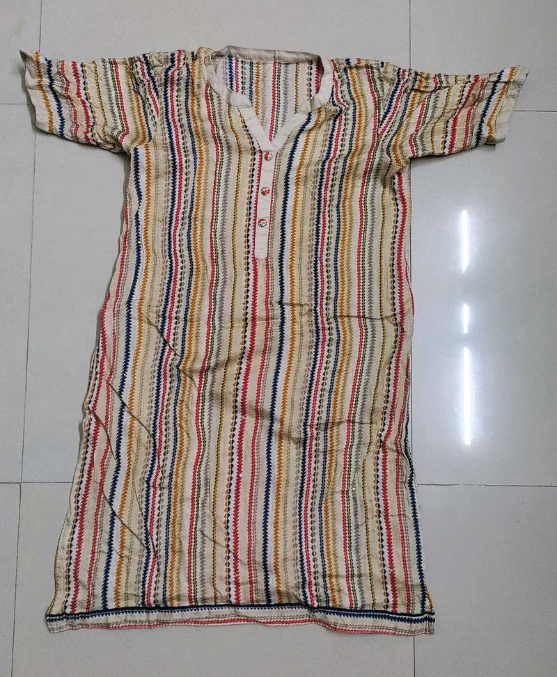 Multicolored Stitched Kurta