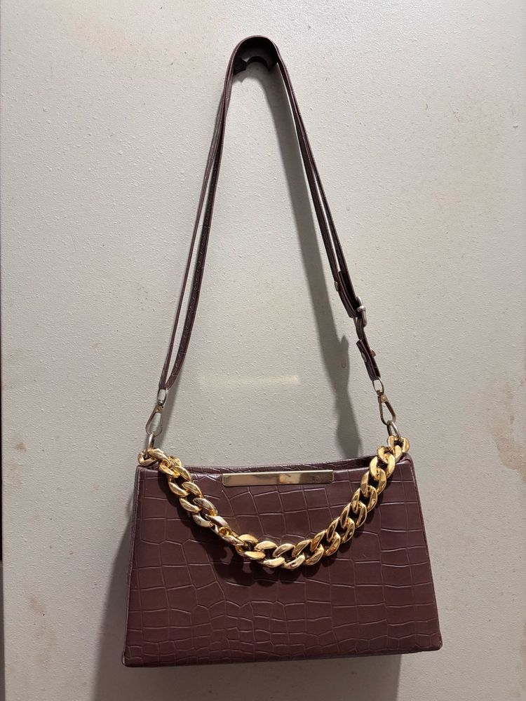 Coffee Brown Sling Bag