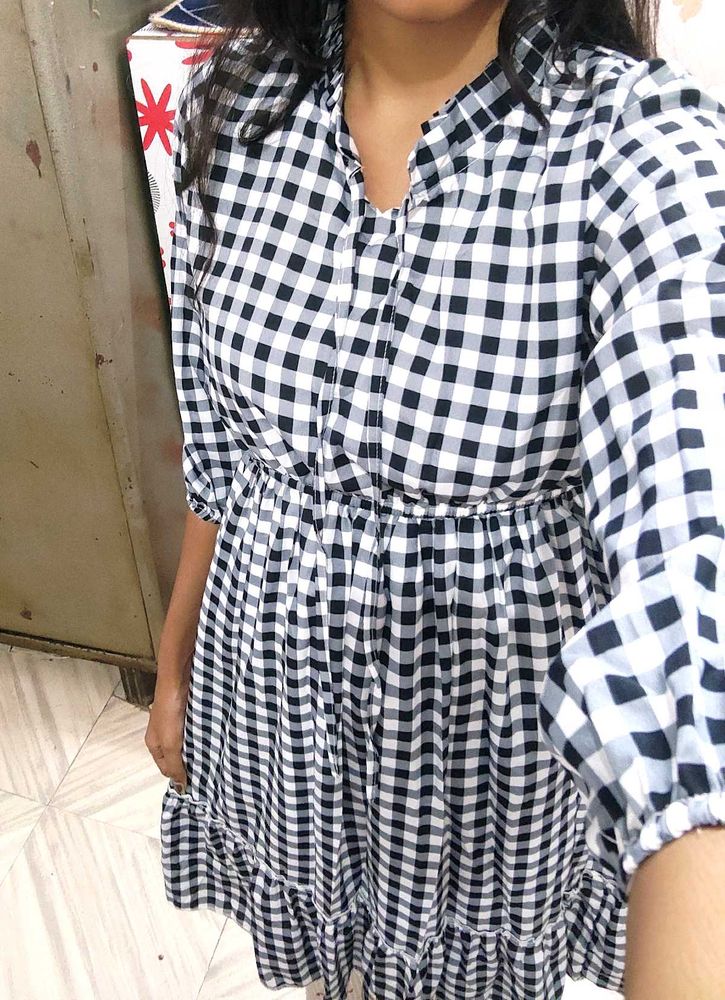 Gingham Checkered Dress
