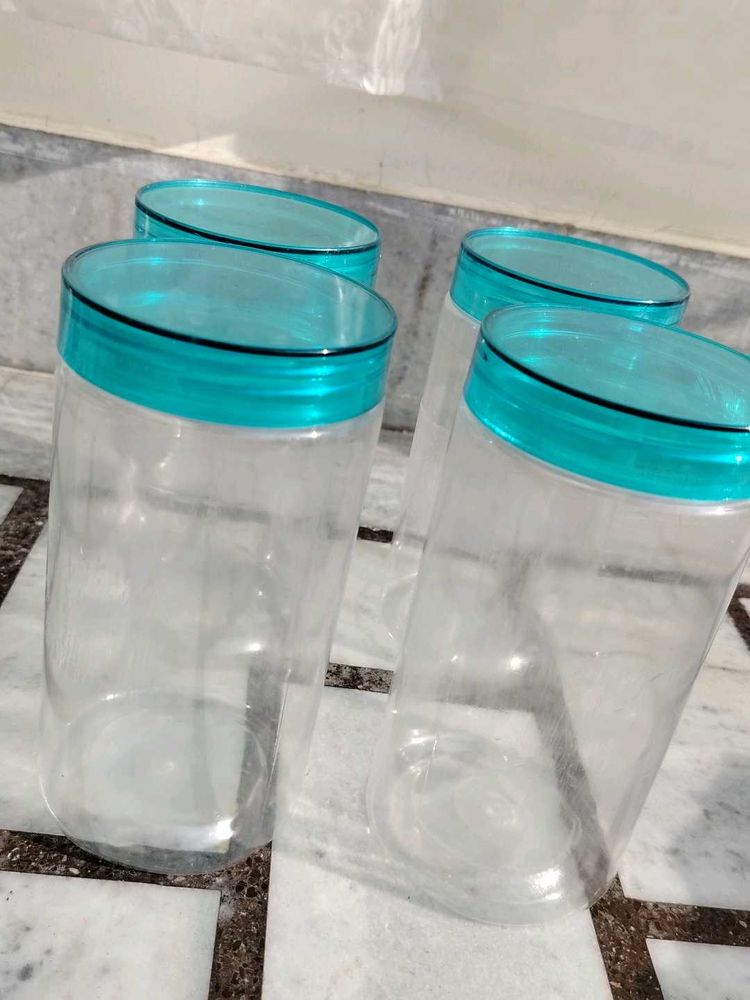 Set of 4 Plastic Kitchen Storage box