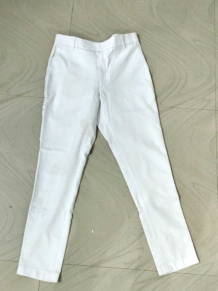 White Straight Leg Pants