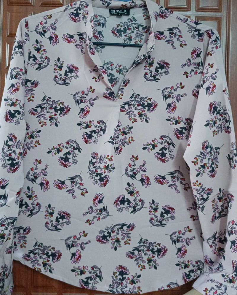 Women’s Floral Print Long Sleeve Casual Top – Ligh