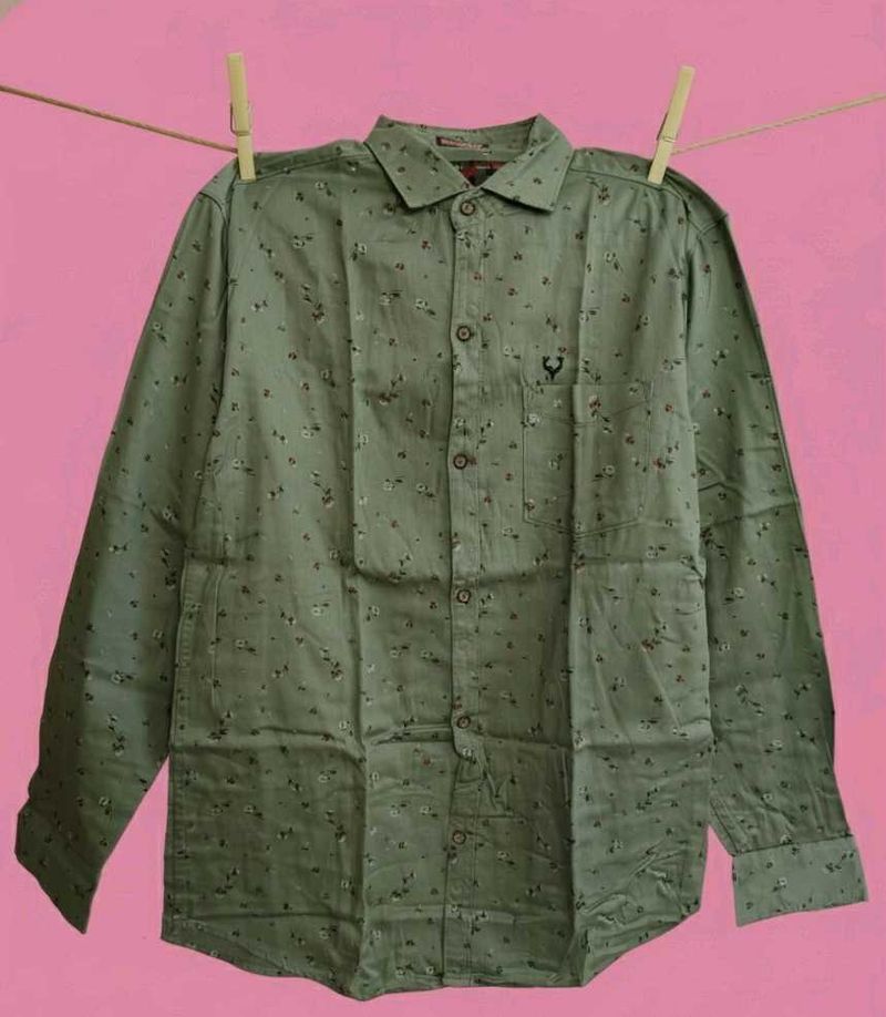 Stylish Green Printed Shirt