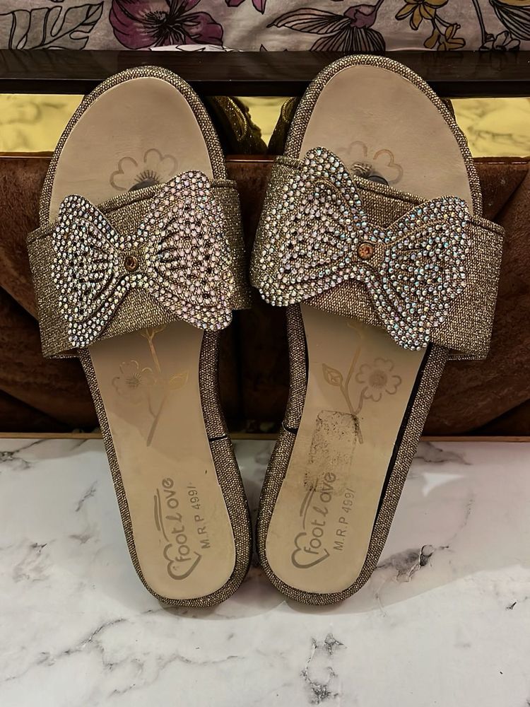 Sparkly Bow Flats