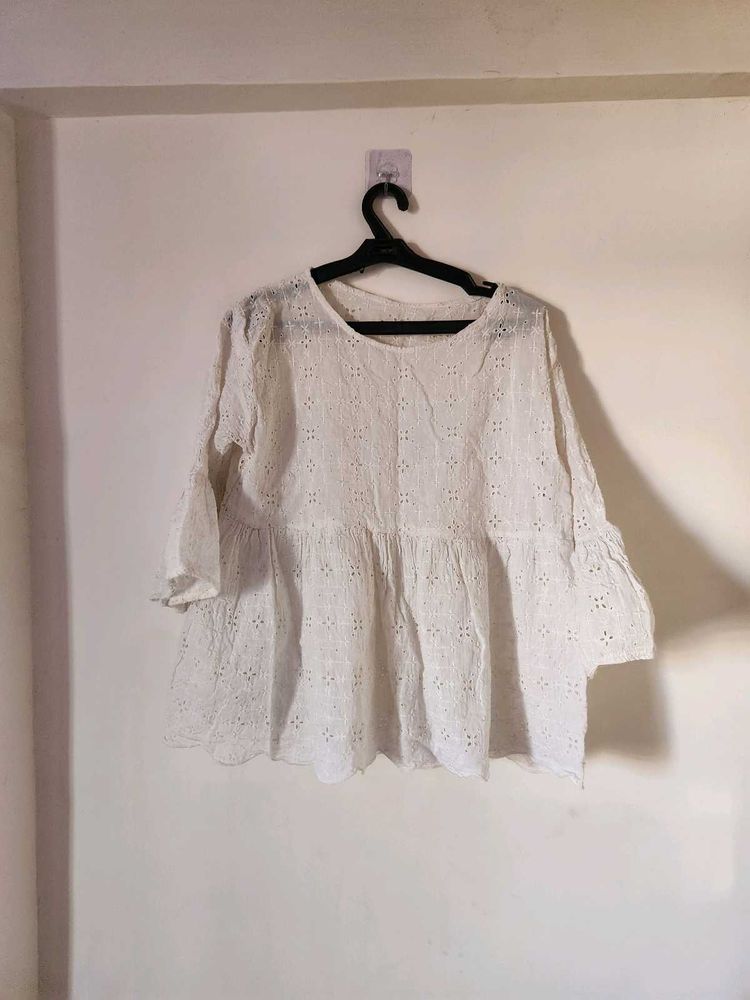 White Eyelet Blouse