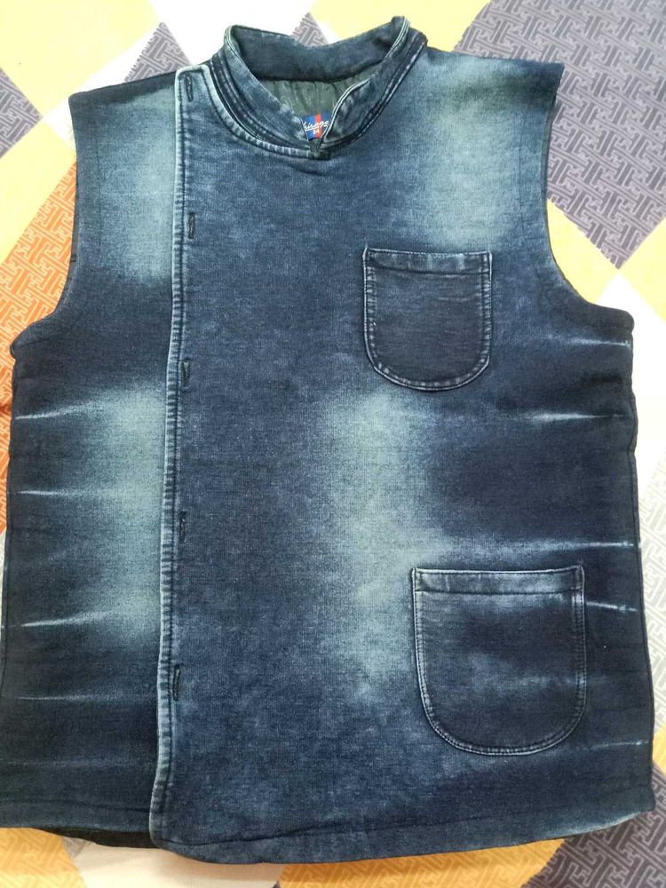 Denim Sleeveless Jacket