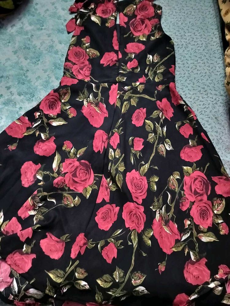Floral Print Fit &amp; Flare Dress