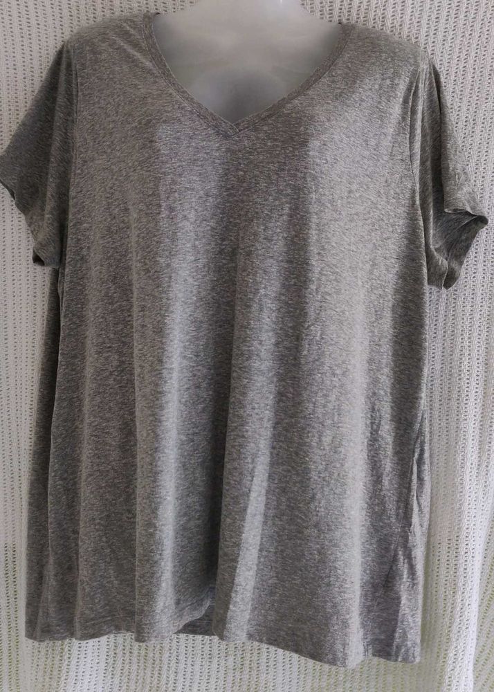 Gray V-Neck T-Shirt