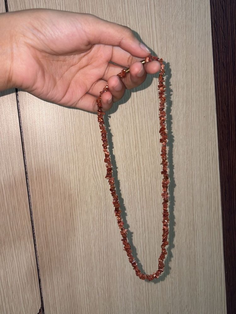 Nature&#39;s Crest Brown Goldstone Necklace Thrifted
