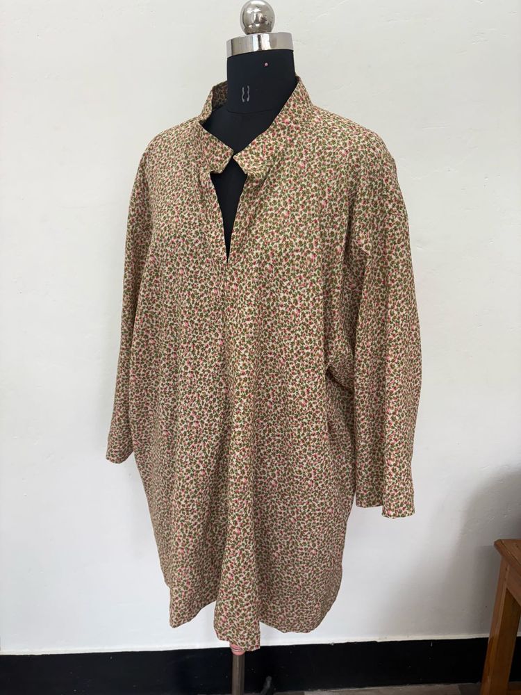 Patterned Shirt Dress