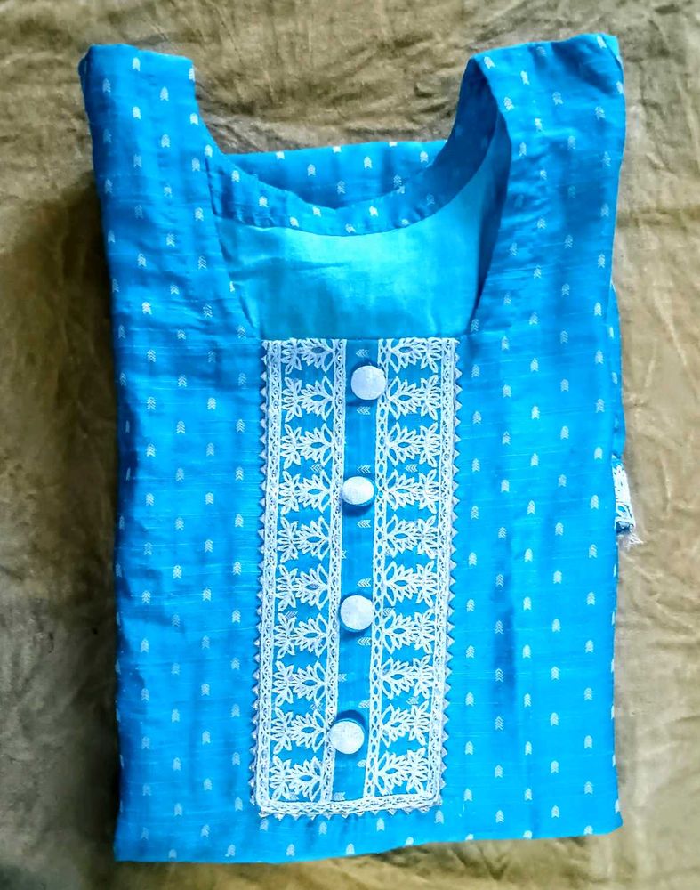 BLUE STRAIGHT FIT KURTA