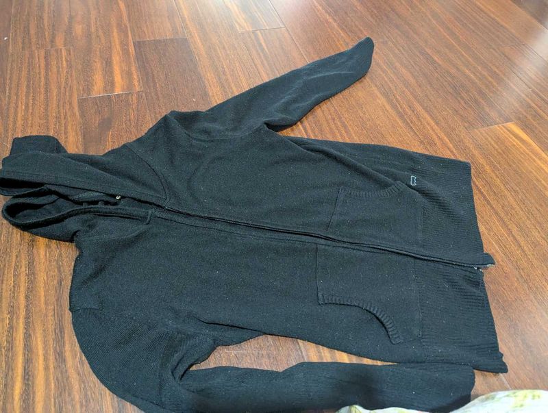 Black Zip-Up Hoodie