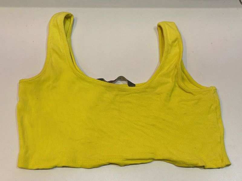 Yellow Crop Top (A small washable stain)