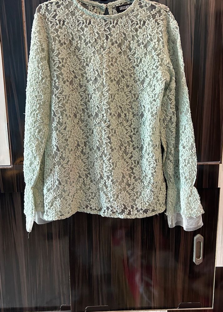 Mint Green Lace Top